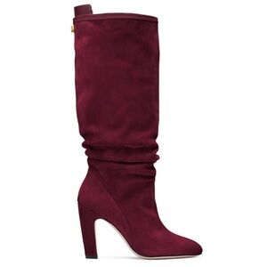 Stuart Weitzman Charlie Burgundy Over-the-Knee Boots
